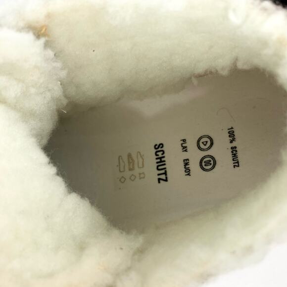 Schutz Womens Mixed Media High Top Sneakers Platform Nubuck Deluxe Brown Black 7 - Picture 11 of 13